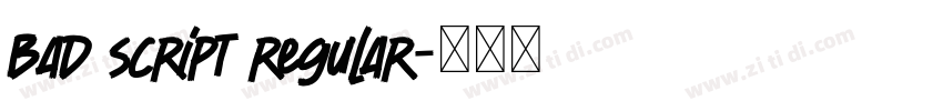 bad script regular字体转换